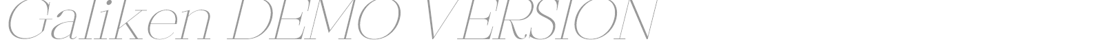 Galiken font preview
